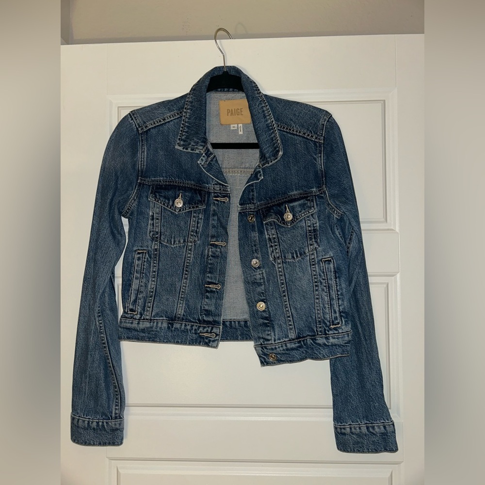 PAIGE Women's Classic Blue Jean Jacket - Picture 3 of 3
